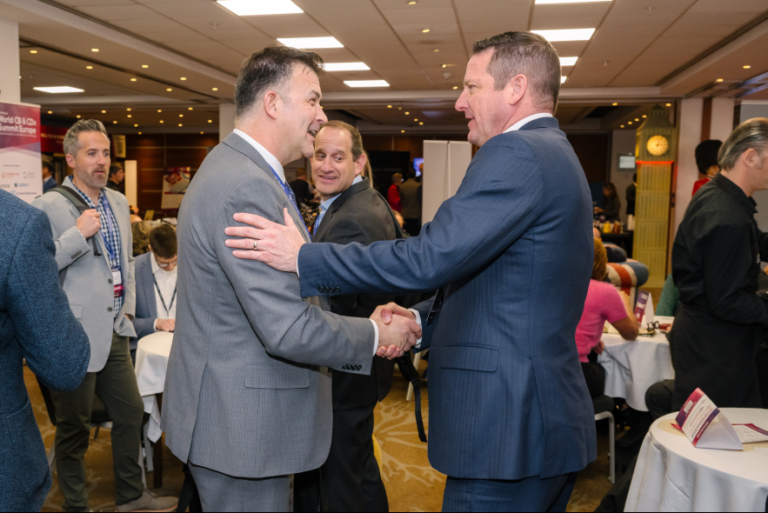 Attendees networking at Peptide-Based Therapeutics Europe conference for peptide drug discovery and pharmaceutical innovation.
