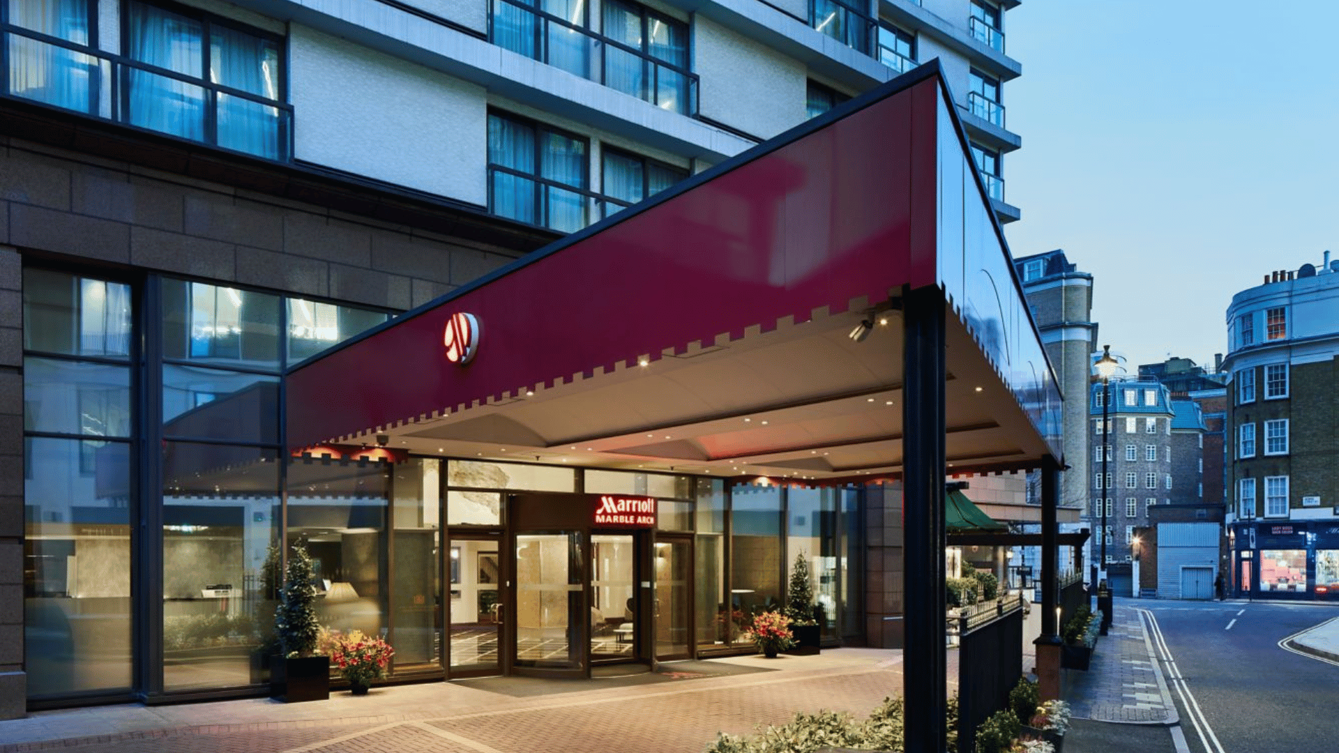 Exterior view of London Marriott Hotel Marble Arch, host venue for Peptide-Based Therapeutics Europe.