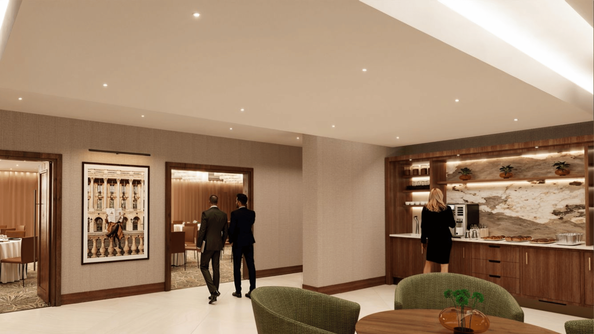 Conference room at London Marriott Hotel Marble Arch hosting peptide therapeutics presentations and discussions.
